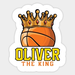 Oliver The King Basketball Custom Player Your Name Sticker